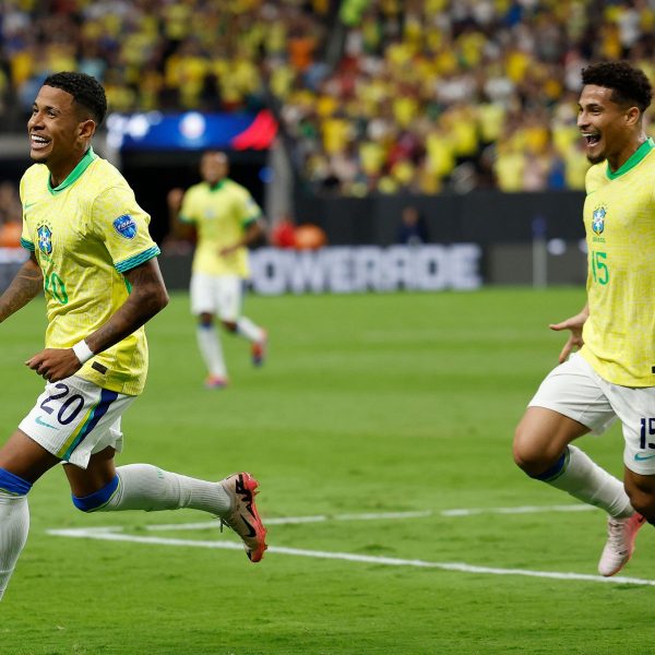 Atacante Vini Jr pela Seleção Brasileira na Copa América
