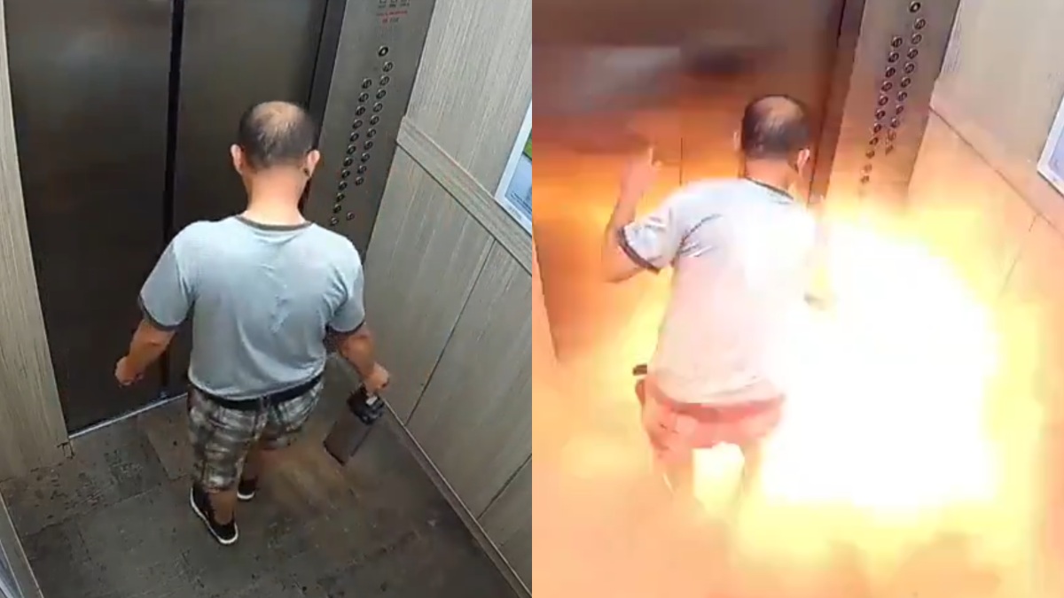 Homem morre carbonizado após bateria de lítio explodir em elevador; vídeo