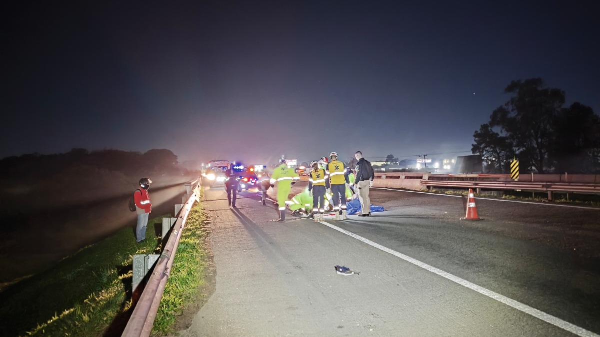 Homem tenta atravessar a BR-277 e morre após ser atropelado por dois carros, em São José dos Pinhais