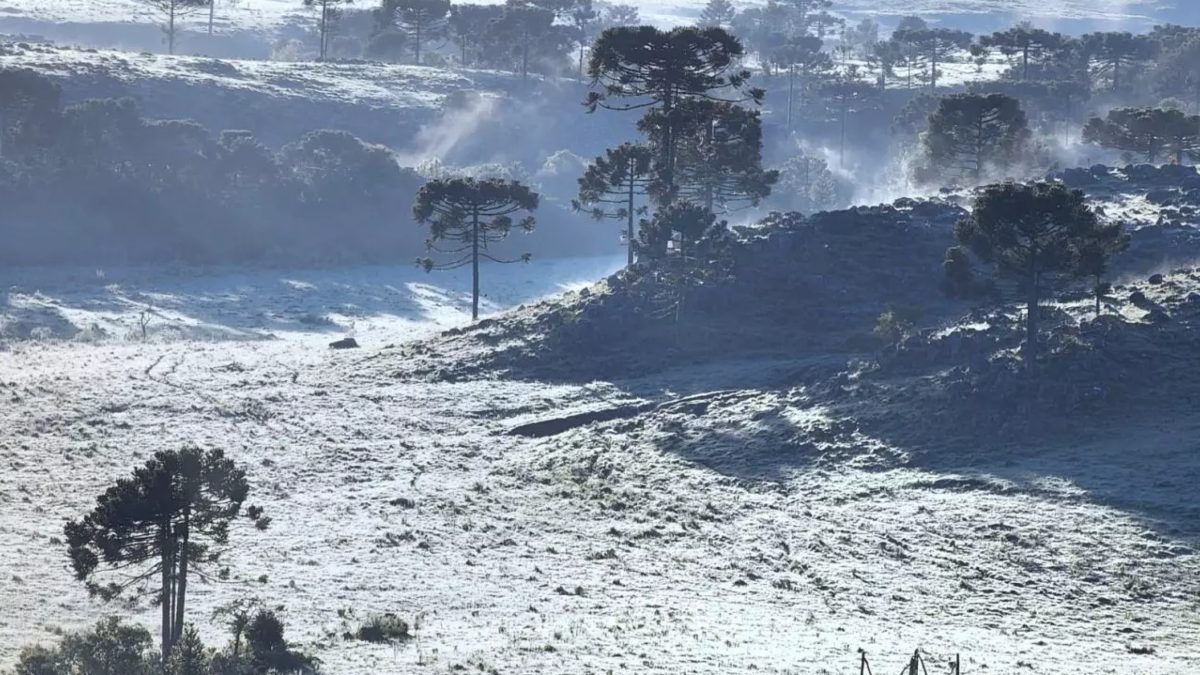 Sul do país pode ter neve nesta terça e quarta (10) 