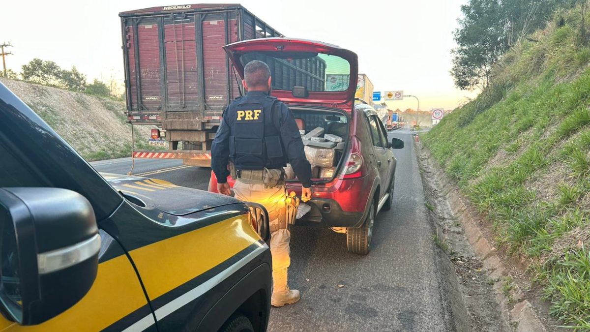 Uma adolescente de 16 anos foi flagrada transportando drogas dentro do carro que dirigia na BR-277, em Palmeira, nos Campos Gerais do Paraná. De acordo com a Polícia Rodoviária Federal (PRF), a menor saiu de Foz do Iguaçu, a cerca de 550 quilômetros do local da abordagem, e transportava 161 kg de maconha.