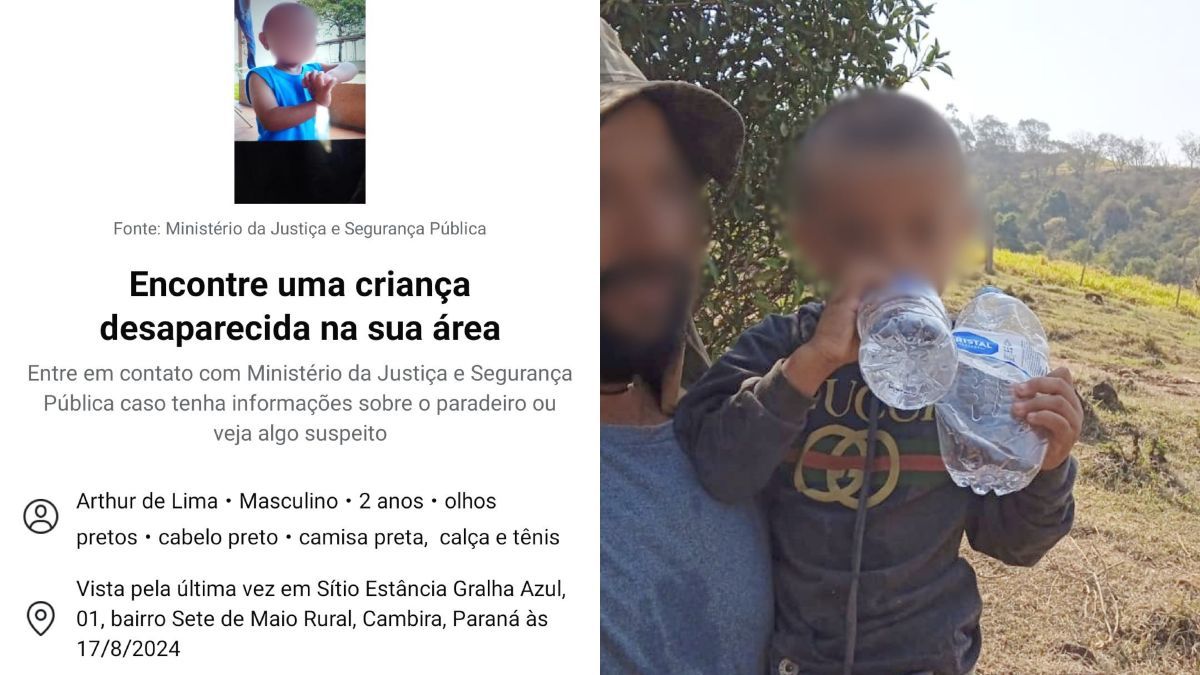 Criança desaparecida em Cambira foi encontrada após 40 horas 