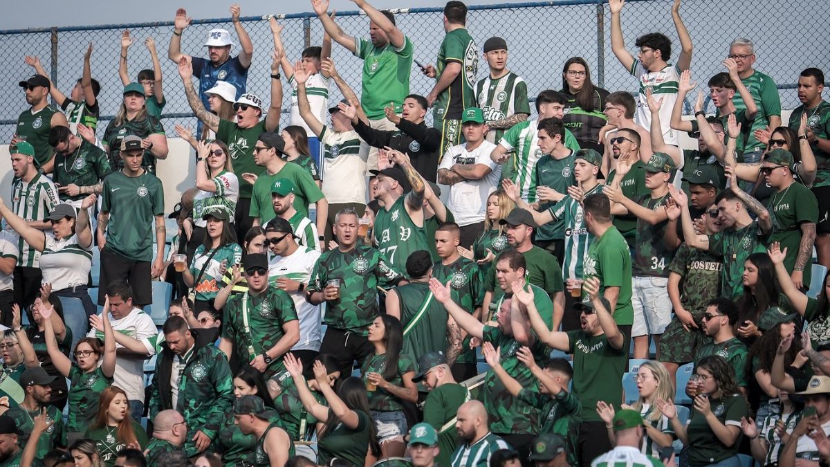 Torcida do Coritiba contra o Brusque na Ressacada