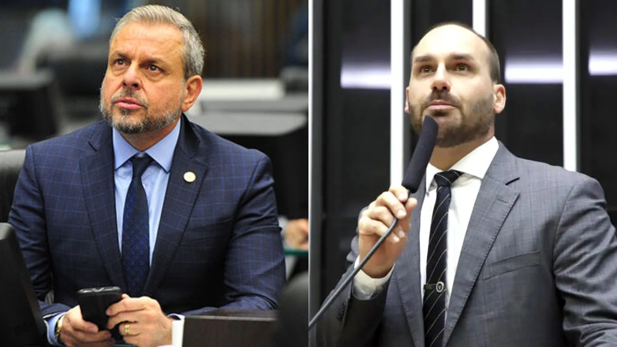 Eduardo Bolsonaro faz as pazes com Ricardo Arruda e retira pedido de expulsão do PL
