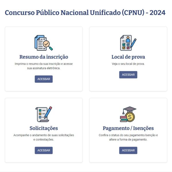 O Ministério da Gestão e da Inovação (MGI) divulgou os gabaritos preliminares das provas objetivas do Concurso Nacional Unificado (CNU), popularmente conhecido como o Enem dos concursos. Agora, os cerca de um milhão de candidatos que realizaram a prova já podem conferir o seu desempenho no site do CNU.