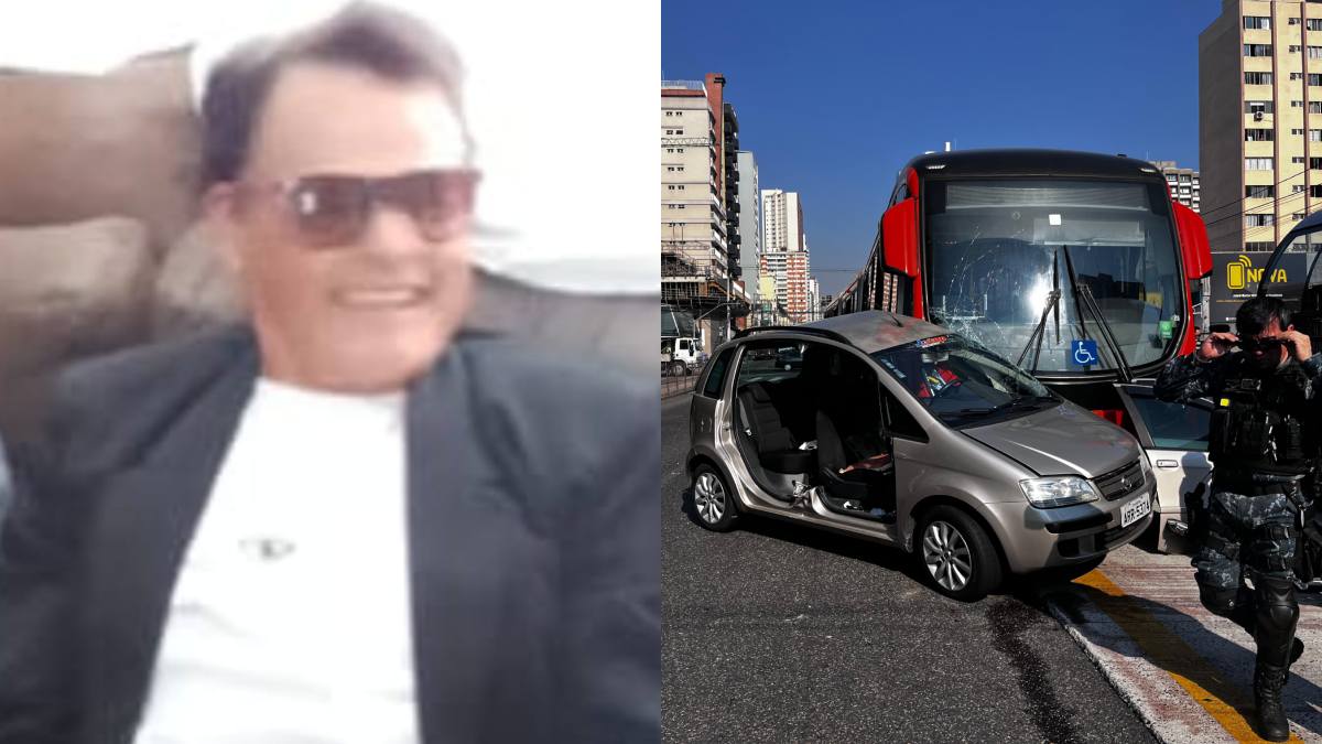 Morre idoso que dirigia carro arrastado por biarticulado no Centro de Curitiba