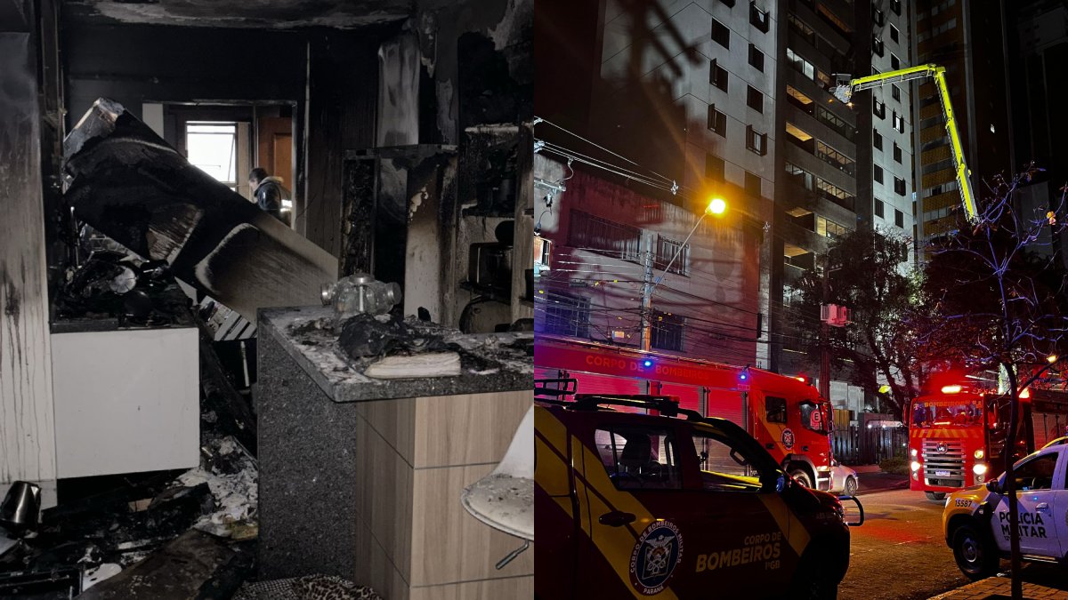 Incêndio em prédio assusta moradores 