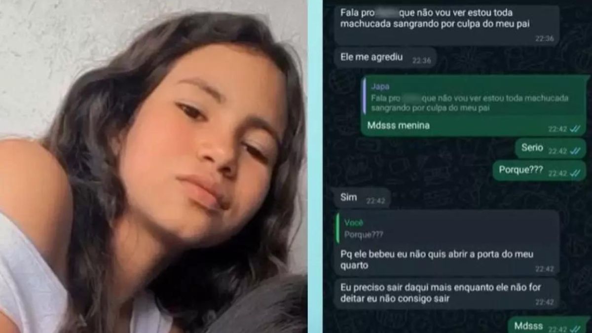 Prints apontam que adolescente era agredida pelo pai