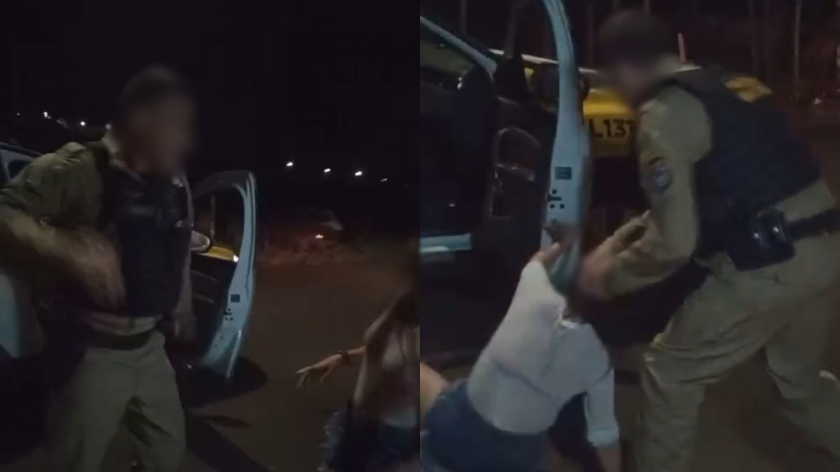 Mulher é agredida com tapas e chutes durante ocorrência no Paraná; vídeo