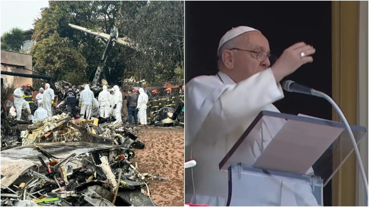 Papa Francisco reza pelas vítimas da queda do avião em SP: “Dai-lhes o descanso”
