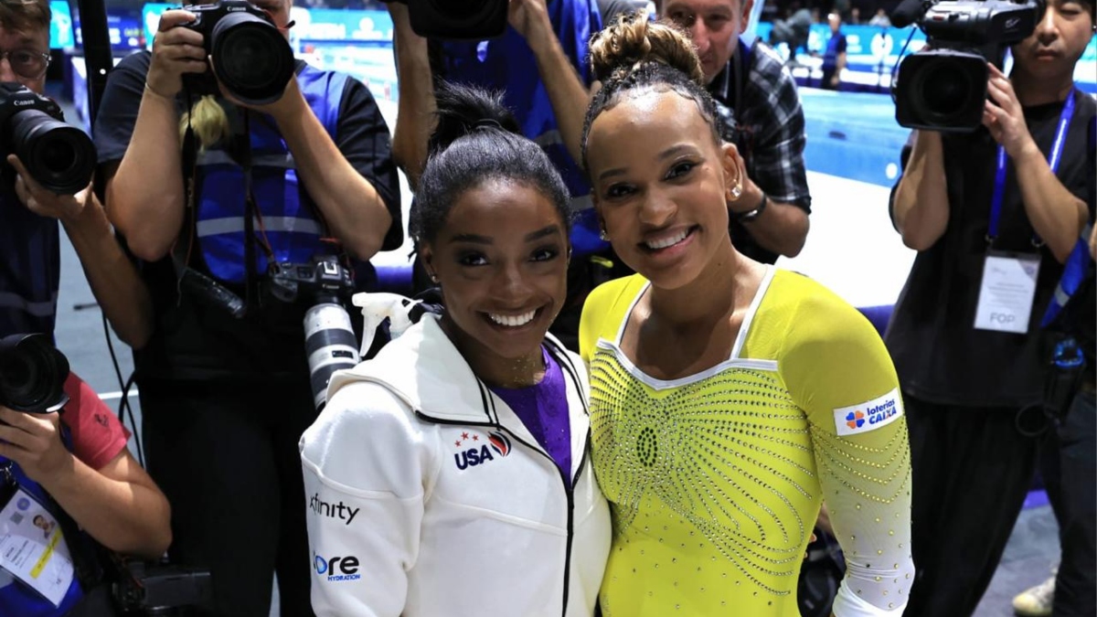 Simone Biles e Rebeca Andrade