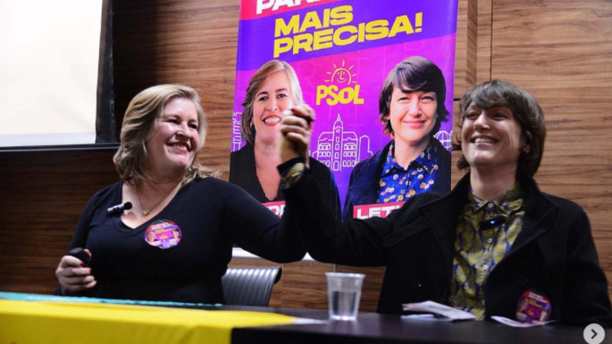 Andrea Caldas se filiou ao PSOL em 2018 e nestas eleições tem Letícia Faria como candidata a vice 