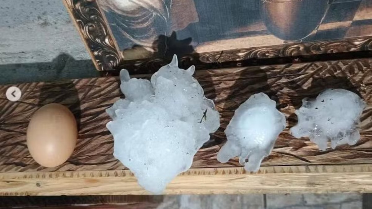 Pedra de granizo de 14,6 cm que caiu no RS é a maior já registrada no Brasil