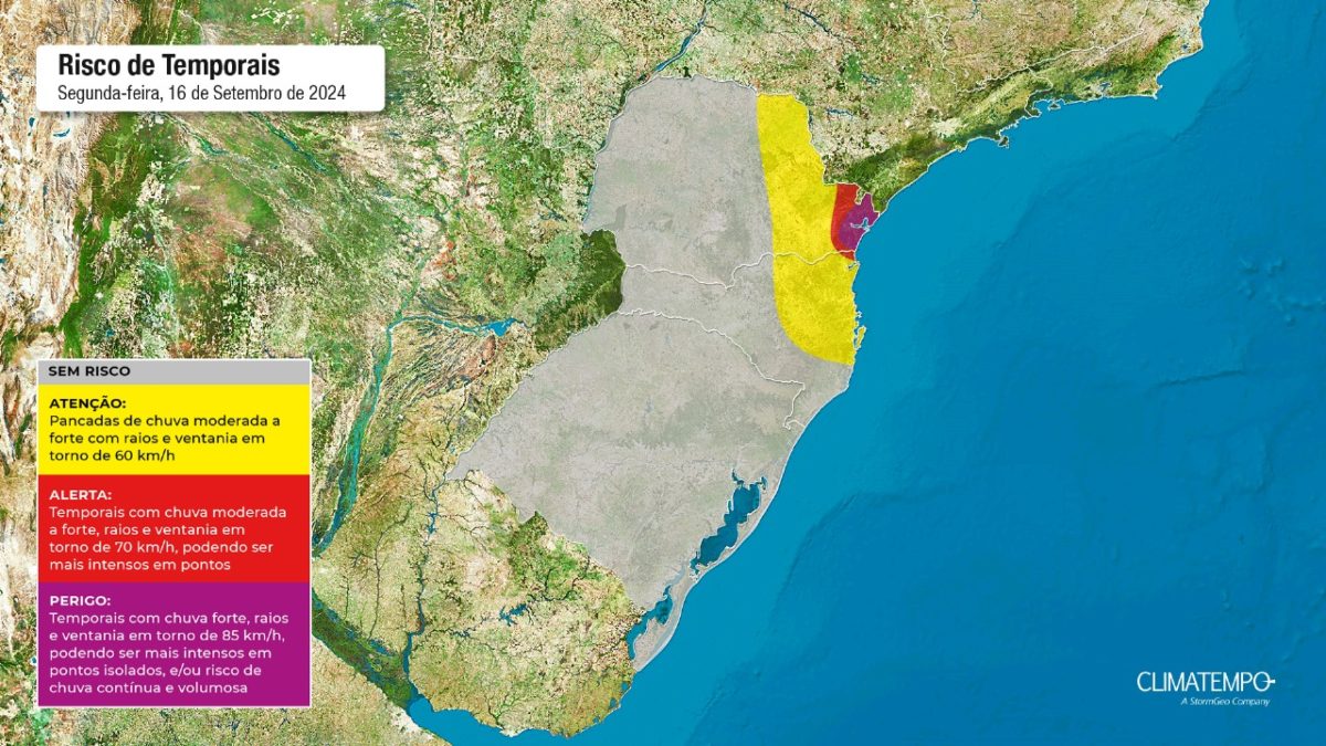 Paraná enfrenta semana chuvosa e rajadas de ventos de até 85 km/h; veja onde
