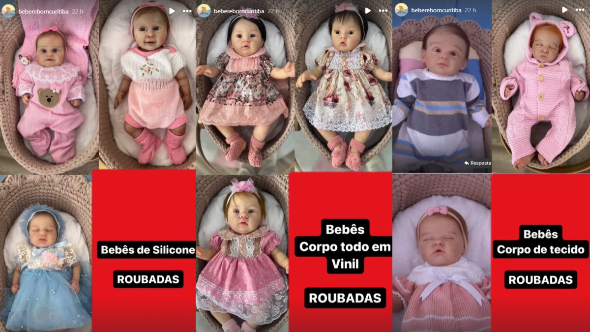 Bebês reborn roubados em Curitiba