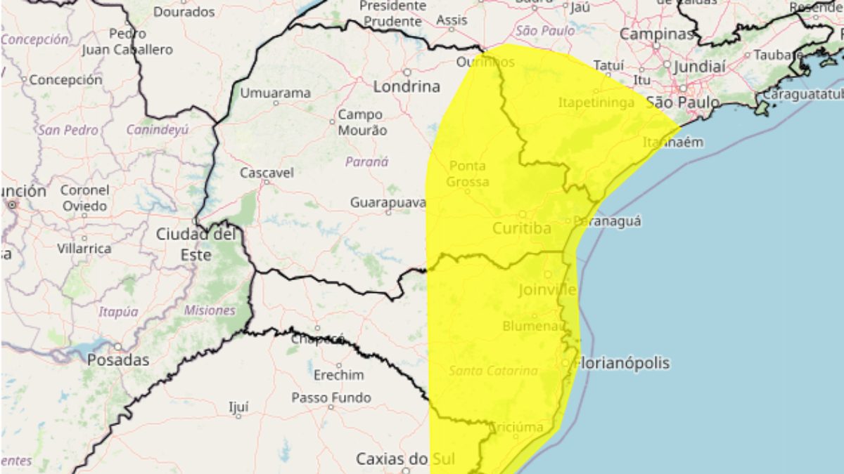 Chuvas fortes atingem o Paraná com rajadas de vento de 60 km/h; veja onde