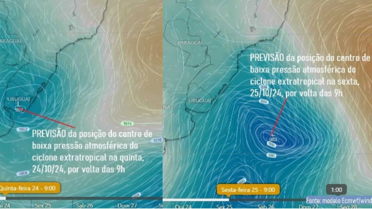 Ciclone extratropical: veja por onde o fenômeno irá passar no Brasil