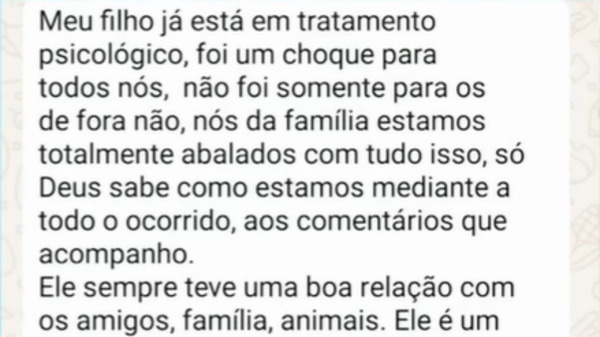 Mãe de criança que matou 23 animais revela que filho apanhava na escola 