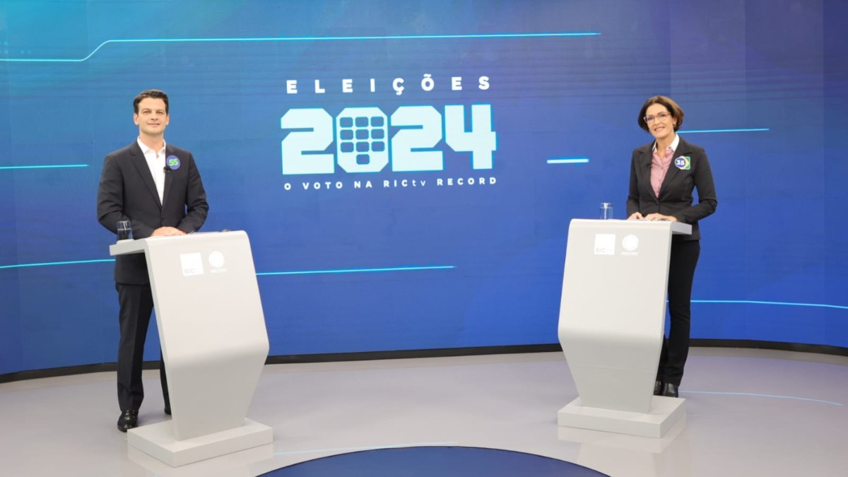 Eduardo Pimentel e Cristina Graeml em debate na RICtv