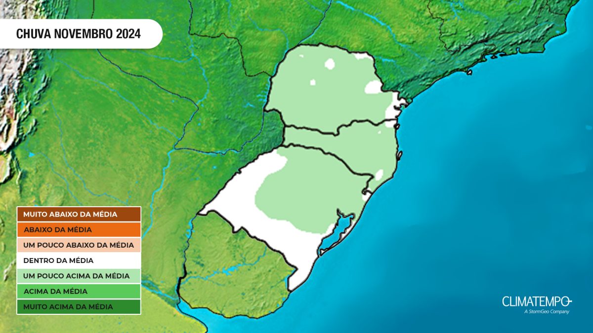 Chuvas e frentes frias atingem o Paraná em novembro; veja previsão
