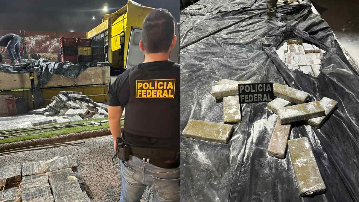 Motorista é preso com 1,7 tonelada de maconha em fundo falso de caminhão, no PR