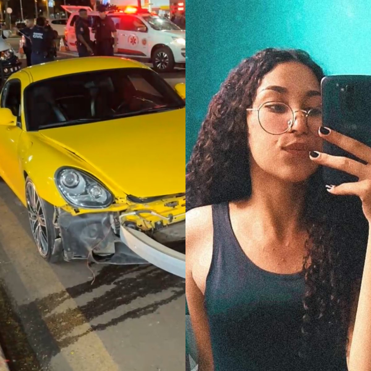 Isabely estava em uma motocicleta e morreu após acidente com Porsche, em Maringá