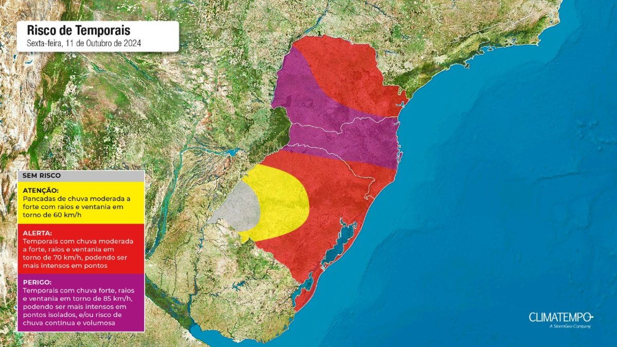 Temporal atinge o Paraná com rajadas de vento de 80 km/h; veja onde
