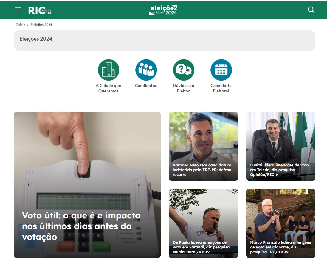 Portal RIC fará cobertura em tempo real da apuração dos votos no Paraná