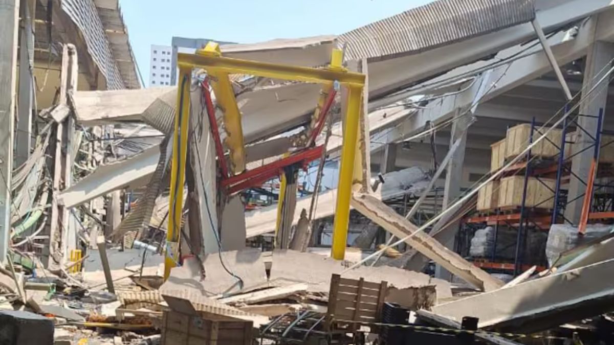 Teto de empresa desaba e deixa uma pessoa morta