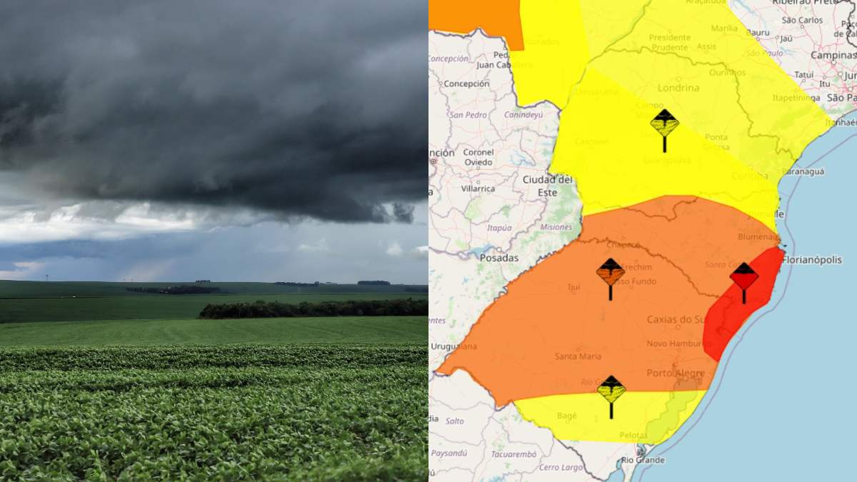 Região Sul do país está em alerta para chuvas nesta quarta-feira (20) 