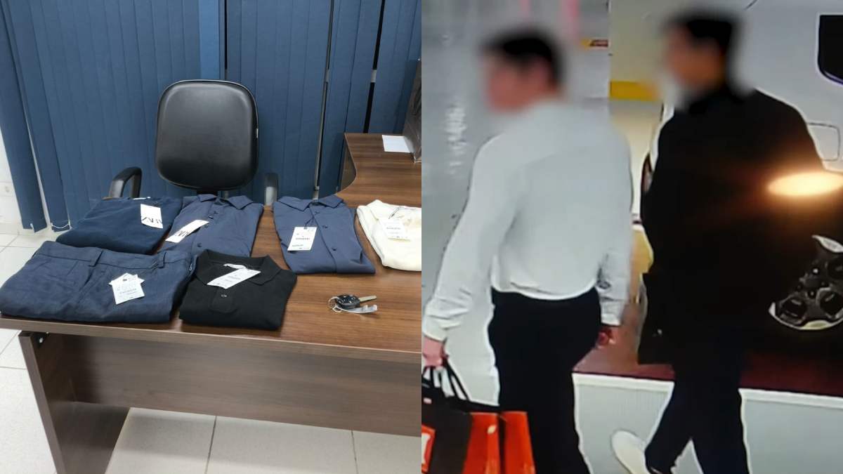 Loja de moda masculina, em shopping de Curitiba, foi furtada por dois rapazes