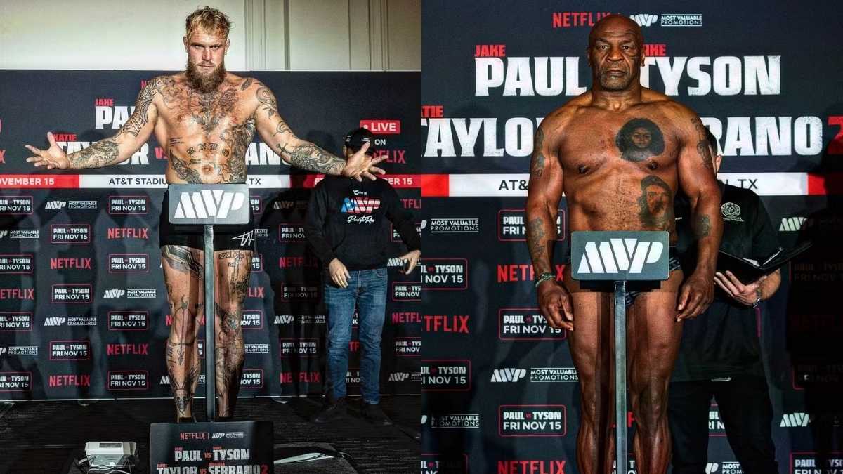 Mike Tyson e Jake Paul realizam pesagem oficial pré-luta; confira