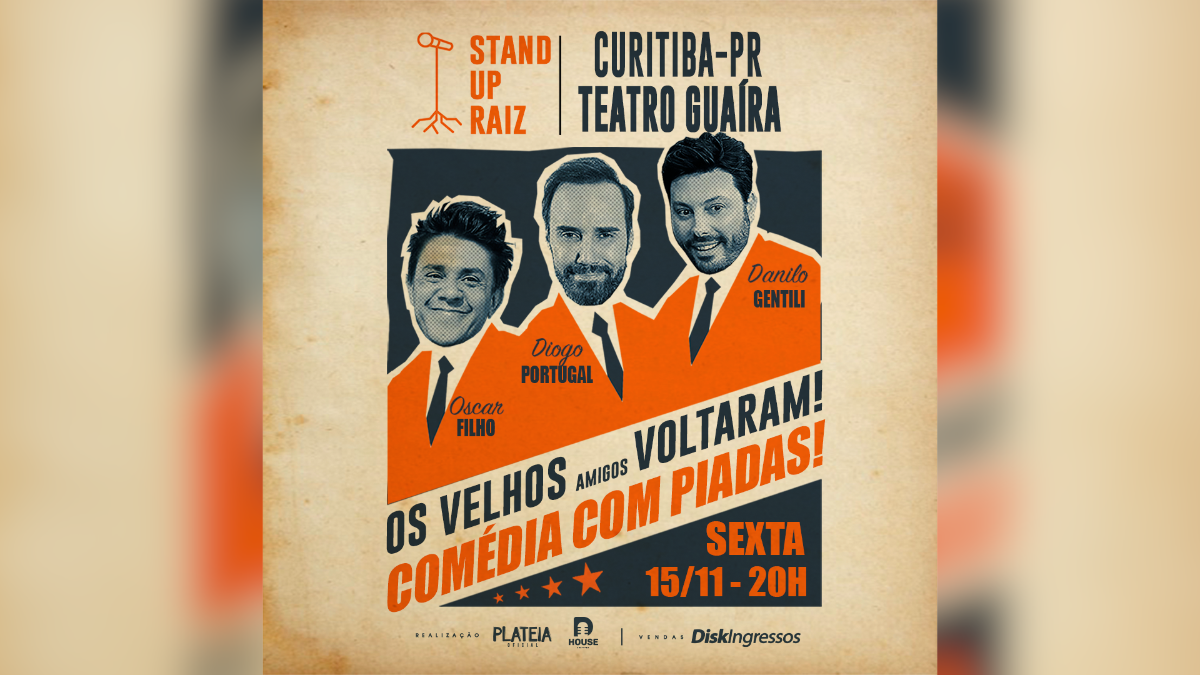 Stand Up Raiz chega a Curitiba